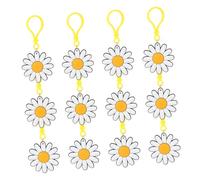 MUELODSIC 24 Stück Teiliges Niedliche Gänseblümchen Schlüsselanhänger aus Robustem mit Karabiner Leichte Taschen Rucksack deko Praktische Schlüsselringe für Frauen Zufällige Zufällige Farbe