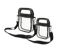 MUELODSIC 2stücke Teiliges Durchsichtige Crossbody Tasche PVC Klar Stadion Genehmigt Mit Reißverschluss Verstellbarem Schulterriemen Für Damen Herren Konzert Sport Events