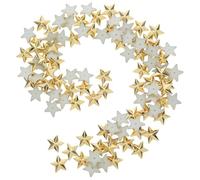 MUELODSIC Acryl Flatback Strass Sterne 100 Stück Gold Fünfzackig für Selbstgemacht Schmuckherstellung Kleidung und Schuhe Bastelaccessoires Leichte Dekoration für Heimwerker