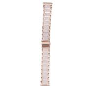 MUELODSIC Edelstahl Uhrband Roségold Metallarmband mit Resin einsätzen Anti rutsch Herren Ersatz Uhrenarmband Komfortabel Langlebig Hautfreundlich