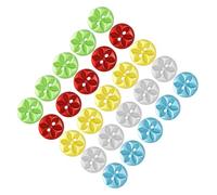 MUELODSIC Runde Harzknöpfe mit Sechsblättrigem Blumenmuster 14mm Doppelloch Lichtechte Bastelknöpfe zum Nähen und Stricken für Kinderkleidung und Selbstgemacht Projekte