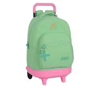 München Pistacho Großer Rucksack mit Rädern, kompakt, abnehmbar, ideal für Kinder verschiedener Altersgruppen, bequem und vielseitig, Qualität und Widerstandsfähigkeit, 33 x 22 x 45 cm, Farbe