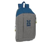 München Street Mini-Rucksack für den täglichen Gebrauch, ideal für Kinder verschiedener Altersgruppen, bequem und vielseitig, Qualität und Widerstandsfähigkeit, 22 x 10 x 39 cm, grau/blau, M, Casual