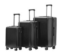 Münicase Kofferset 3 TLG., TSA, Hartschalenkoffer, Schwarz | M/L/XL, ineinander stapelbar, Schutzecken, 360° Rollen, Innenfächer, Kreuzgurt, leise, leicht