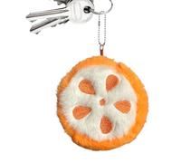 Münzbeutel aus Plüsch, Cartoon-Geldbörse, Kleingeldfach, kleine weiche Münzbörse, Plüschtaschen-Anhänger, verschleißfest, multifunktional, modisch, passend für Karten, Schlüssel, tangerine, Refer to