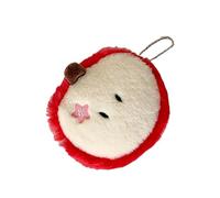 Münzbörse aus Plüsch, weich, mit Reißverschluss, kompakt, für Kinder und Erwachsene, trendiges Plüsch-Accessoire für Teenager, rot, Mass Beauty