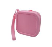 Münzbörse aus Silikon - Kleingeldtrage, weiche Tasche, kompakter Organizer mit glattem Reißverschluss für Tasche, leichte Aufbewahrung für Reisezubehör, Mini-Geldbörse für Kreditkarte, Schlüssel, rose