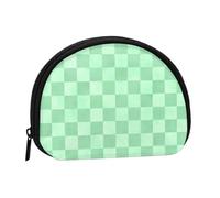 Münzbörse mit Aqua-Checker-Druck, Mini-Münzgeldbörsen für Damen, niedlich, kleine Kleingeldbörse