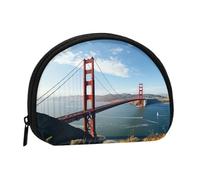 Münzbörse Squeeze Kleine Geldbörse Reißverschluss San Francisco Golden Gate Bridge Bedruckte Münzbörse, Schwarz, Einheitsgröße, bedruckt, Schwarz , Einheitsgröße, Bedruckt