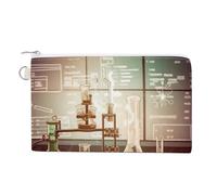 Münzgeldbörse aus Segeltuch mit Sonnenblume, kleine Geldbörse für Damen, schlanke Geldbörse mit Reißverschluss, Schlüsselanhänger, niedliches Kleingeld, kleine Reißverschlusstasche, Chemielabor,