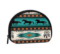 Münzgeldbörse Geldbörse Münzbeutel Niedliches Faultier Blätter Shell Aufbewahrungstasche Reißverschluss Geld Geldbörsen Tasche für Damen Herren Kinder, Pferde-Streifenmuster, Shell storage bag,