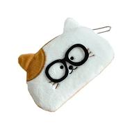 Münzgeldbörse, kleine Geldbörse, Kosmetikartikel, Tasche, Kleingeldbörsen, Plüschbeutel mit Reißverschlüssen, Schlüsselanhänger, Make-up-Taschen für Damen, Plüsch-Geldbörse, Schlüsselanhänger, Braune