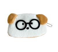 Münzgeldbörse, kleine Geldbörse, Kosmetikartikel, Tasche, Kleingeldbörsen, Plüschbeutel mit Reißverschlüssen, Schlüsselanhänger, Make-up-Taschen für Damen, Plüsch-Geldbörse, Schlüsselanhänger, Braune