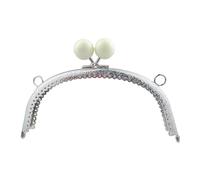 Münzgeldbörse, Schloss in mehreren Farben, Rahmen, Geldbörse für Handtasche, Cluth-Herstellung, Griff, Tasche, Näharbeiten, weiß