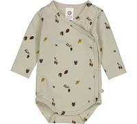 Müsli by Green Cotton Baby Boys Mini me Forest l/s Body Base Layer, Soft Green/Mustard/Bark, 56