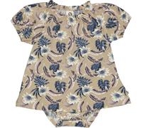 Müsli by Green Cotton Baby Girls Lily Puff s/s Dress Body Base Layer, Cashmere/Mary/Night Blue, 98