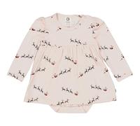 Müsli by Green Cotton Baby Girls Santa l/s Dress Body Base Layer, Nightingale/Cabernet/Balsam Cream, 68