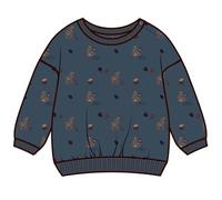 Müsli by Green Cotton Unisex Deer Baby Sweatshirt, Stormy Blue/Shade/Bark, 68 EU