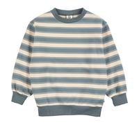 Müsli Stripe Sweatshirt - 116 / oak/stormy blue / 95% Bio-Baumwolle 5% Elasthan