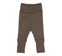 Gerippte Wolle Hose walnussbraun meliert 56