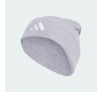 adidas Unisex New Logo Beanie Cuff, Light Grey Heather/White, XL