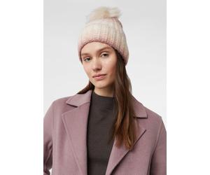 Mütze mit Bommel und Glitzergarn pink|beige ONESIZE