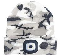 Mütze Strend Pro Albacore, Camouflage grau L, 4x SMD LED, USB-Ladefunktion