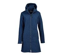 Mu- Jana W100 Wollmantel mit Kapuze Damen, nachtblau, Größe: L