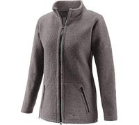 Mu- Lou Wolljacke W100 mit Stehkragen Damen, granit grau, Größe: M