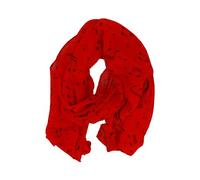 mugesh Schal Damen mit Notenmotiv rot - Musik Schal Frauen 150x50 cm - weich, pflegeleicht & knitterarm - Elegantes Accessoire für Bühne, Chor & Freizeit - Geschenk für Musikerin
