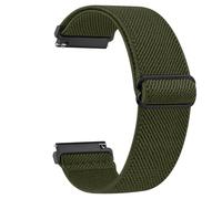 Mugust Elastische Uhrenarmbänder 20mm 22mm Armband für Herren Damen, Verstellbares Dehnbares Nylon Loop Sport Ersatzarmband mit Schnellverschluss (Army Green, 22MM)