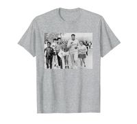 Muhammad Ali Boxmeister läuft mit College-Studenten T-Shirt, Herren, Grau Meliert, 3XL