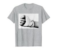 Muhammad Ali Wrapped Fist Promo Rumble In The Jungle Boxen T-Shirt, Herren, Grau Meliert, M