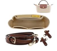 muhogxio Schultergurt für LongchampTasche Damen,Organizer für LongchampMini,Praktischer Taschen-Einsatz mit mehreren Fächern passend für LongchampMini und kleine Handtaschen