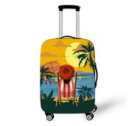 Muiuou Elastische Kofferschutzhülle, 3D Print Trolley Schutzhülle Koffer überzieher,Waschbare Anti-Kratzer Staubdichte Fall Trolley Protector Kofferschutz 18-32 Zoll (XL (30-32 Zoll),Stil 1)