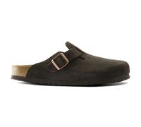 Mules Birkenstock Boston Etroite aus braunem Nubukleder