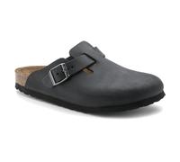 Mules Birkenstock Boston Normal aus schwarzem Nubukleder