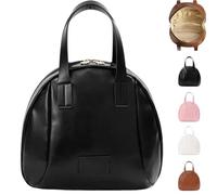 Multi-Layered Shell-Shaped Cosmetic Bag, Multi Layered Premium Cute Makeup Bag, Portable Large Capacity PU Shell Waterproof Handbag Style Cosmetic Bag Organizer (Black)