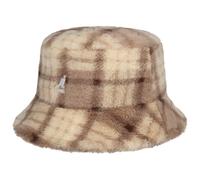 Multi Plaid Faux Fur Bucket Stoffhut by Kangol beige S (54-55 cm)