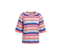MULTI-STRIPE HALF SLEEVE PULLOVER XS