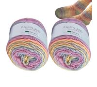 Multicolor Yarn Set - 2PCS Crochet Thread - Handmade Knitting Supplies