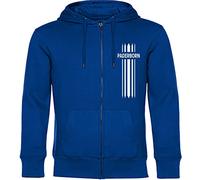multifanshop Kapuzen Sweatshirt Jacke - Paderborn - Streifen - Druck weiß - Sweat Größe 3XL blau