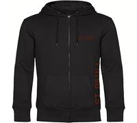 multifanshop Kapuzen Sweatshirt Jacke - St. Pauli - Brust & Seite - Druck braun - Sweat Größe XL schwarz