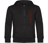 multifanshop Kapuzen Sweatshirt Jacke - St. Pauli - Streifen - Druck braun - Sweat Größe L schwarz