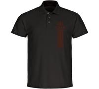 multifanshop Poloshirt - St. Pauli - Streifen - Druck braun - Polo Größe XXL schwarz
