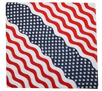 Multifunktion Bandana-Tuch Nickitücher Halstuch Kopftuch Zimmermanns- und Richtfesttücher 100% Baumwolle / Cotton Mund-Nasen-Bedeckung Biker Rad Outdoor Schweißtuch Stirnbänder (Stars and Stripes -2#)