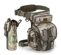 Multifunktional Drop Leg Taille Tasche Taktischer Militär Oberschenkel Hip Outdoor Pack für Motorrad Wandern Reisen Angeln Werkzeugtasche (Camouflage)