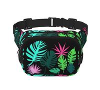 Multifunktionale Hüfttasche mit tropischen Blättern, Unisex, trendige Kuriertasche, Reise-Sport-Aufbewahrungstasche