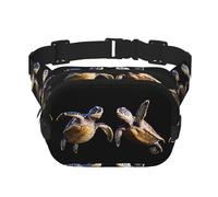 Multifunktionale Hüfttasche mit tropischer Schildkröte, Unisex, trendige Kuriertasche, Reise-Sport-Aufbewahrungstasche