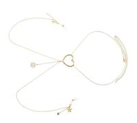 Multifunktionaler Körperschmuck, elegante Kette, Halskette zur Verschönerung Ihrer Outfits für jeden besonderen Anlass, Festival, One Size, Wie beschrieben, Wie beschrieben